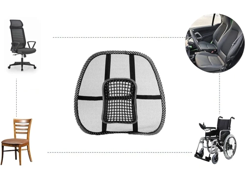 Rückenstütze fürs Auto | Ergonomische Lendenstütze | Rückenstütze für Stuhl oder Sessel | GLY-440-SCHWARZ