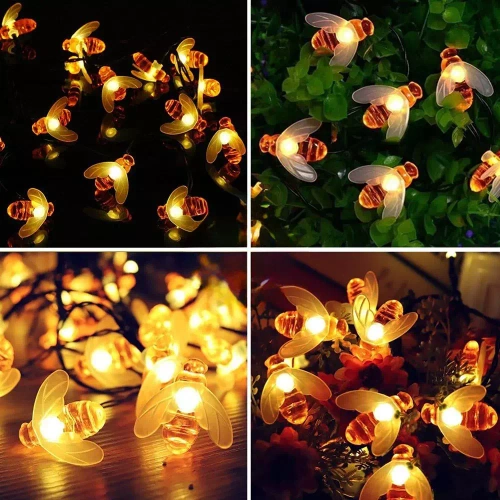 Solar LED-Girlande Bienen 20 LED Gartenlampe 5m | BEE-20LED-5M