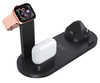 Wireless Dockingstation QI für Apple iPhone Airpods Watch | kabelloses Ladegerät 15W | 3 Stecker - USB-C / Lightning / Micro USB | WD-02