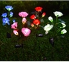 Solarblume | Solar-LED-Gartenlampe Rote Rosen | 74 cm, 600 mAh | FLD-35-RED