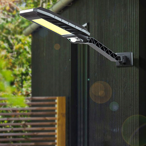 Garten Solar-LED-Lampe mit Bewegungs- und Dämmerungssensor IP65 | 120 LED-COB-Lampen | IR-Fernbedienung | LD-120COB-1S