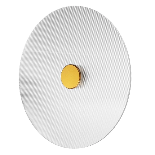 Runde Wandleuchte ⌀35 cm | Moderne Wandleuchte mit geriffeltem Schirm | WLB-D350