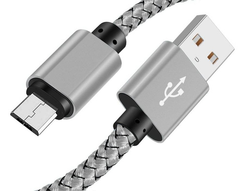 Micro USB 1M | Nylonkabel für Telefon Quick Charge 3.0 2A | C06