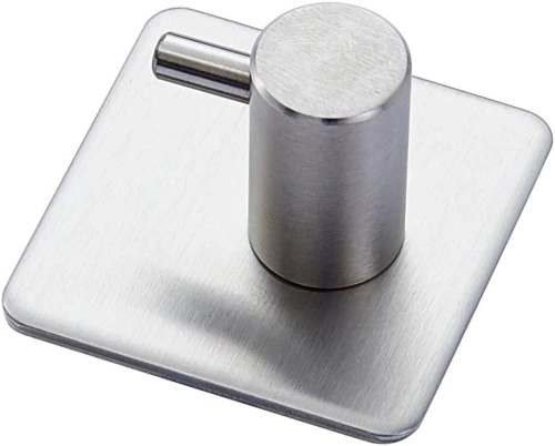Silberner Kleiderhaken für Kleidung, Handtücher, Geschirrtücher | Selbstklebende Halterung für Küchenutensilien | BXG-4PCS-SILVER
