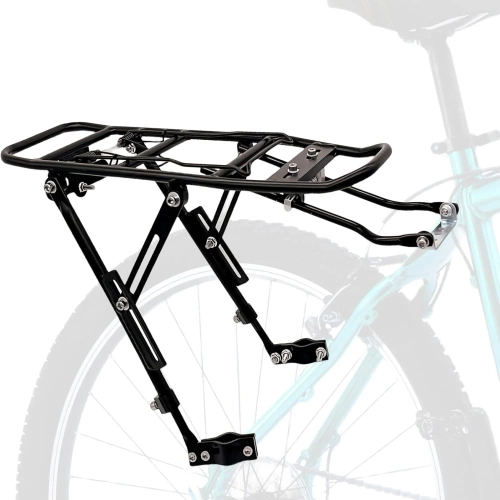Universal-Hinterradgepäckträger mit Federklappe | Aluminium verstellbarer Gepäckträger bis 27 kg | BIK-ZJ667