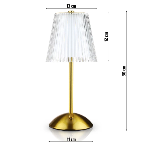 Tischlampe mit eingebautem Akku | Nachtlicht mit drei Leuchtmodi | Stimmungsvolle Lampe für Hotel, Restaurant | DTL-C130