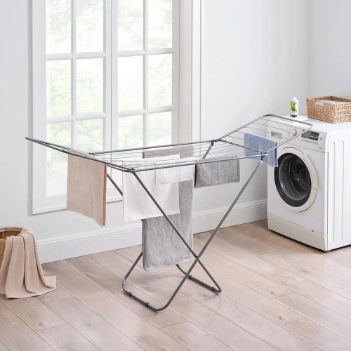 Klappbarer Wäscheständer | Stehender Wäscheständer | Balkonwäscheständer | FCX-180-Black