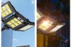 LED-Gartenleuchte solarbetrieben mit Bewegungs- und Dämmerungssensor IP65 | 3 verstellbare Paneele | 360 COB-LEDs | IR-Fernbedienung | LD-W786