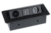 Doppelsteckdose mit Erdung + 2x USB versenkbar in der Arbeitsplatte | JX-S267K