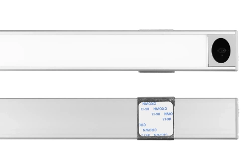 Möbel-Licht mit Bewegungssensor | Kabellose Nachttischlampe mit Sensor | LED-Unterbauleuchte 60 cm | HSL-S60CM-SILVER