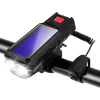 Solar Fahrradlicht mit Hupe 130 dB | LED-Beleuchtung 400 lm | Wasserdichtes Fahrradlicht | QX-LY-17-2 