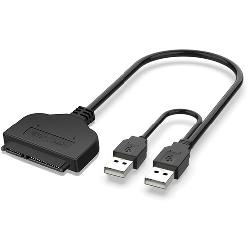 USB 2.0 - SATA Adapter mit zusätzlichem Anschluss für 2,5" SSD/HDD-Festplatten | SATA08